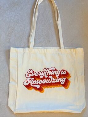 Everything is Ameowzing Lightweight Cream Canvas Tote Bag